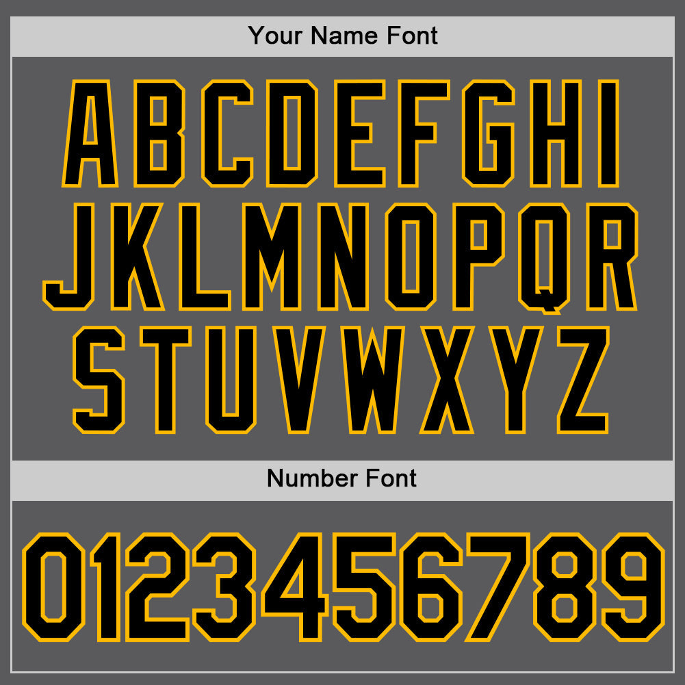 Custom Steel Gray Black-Gold Authentic Baseball Jersey view 5