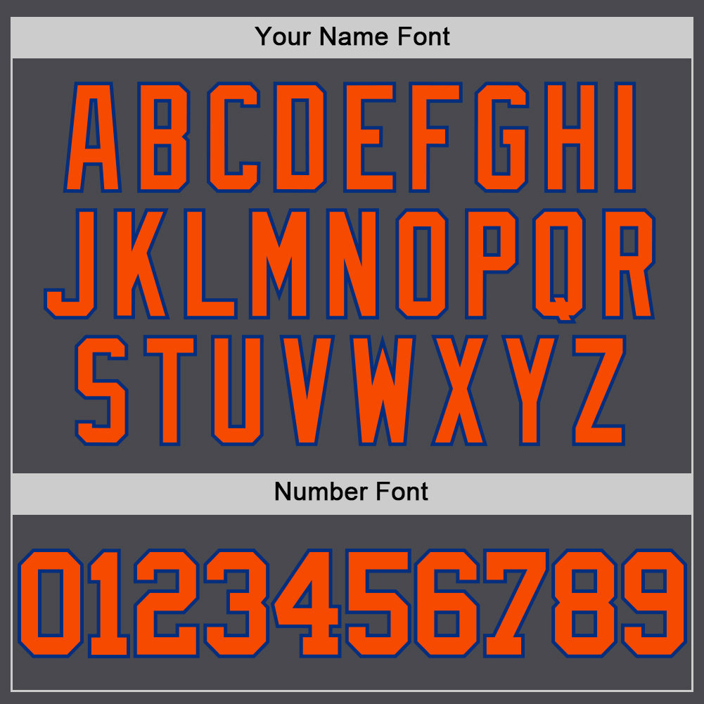 Custom Steel Gray Orange-Royal Authentic Basketball Jersey view 4