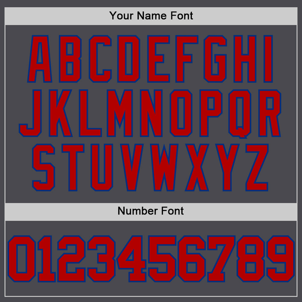 Custom Steel Gray Red-Royal Authentic Basketball Jersey view 4