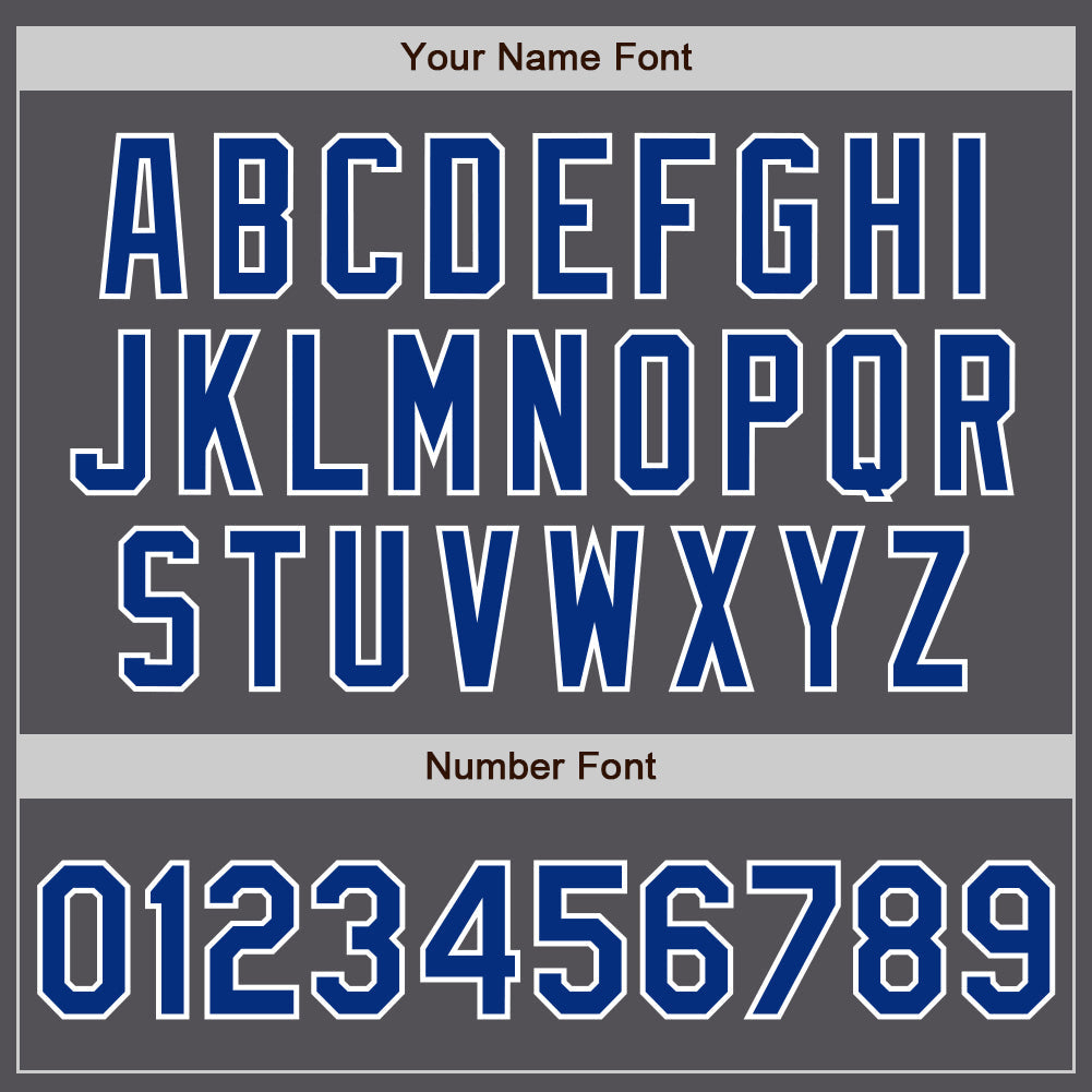 Custom Steel Gray Royal-White Authentic Baseball Jersey view 5