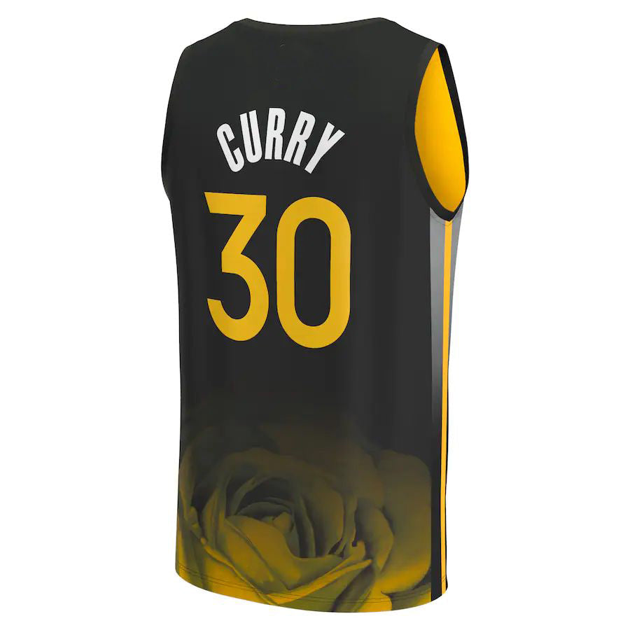 G.State Warriors #30 Stephen Curry Fanatics Branded 2022-23 Fastbreak Jersey City Edition Black Stitched American Basketball Jersey - Main View