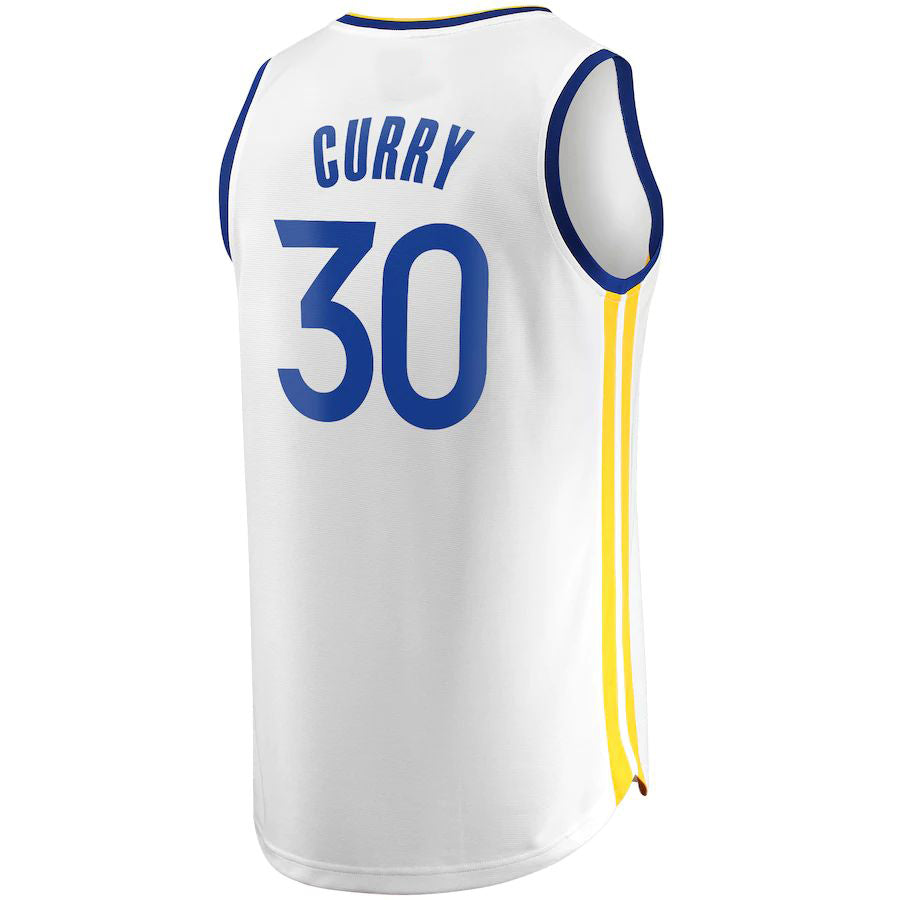 G.State Warriors #30 Stephen Curry Fanatics Branded Fast Break Replica Player Jersey White Association Edition Stitched American Basketball Jersey - Main View