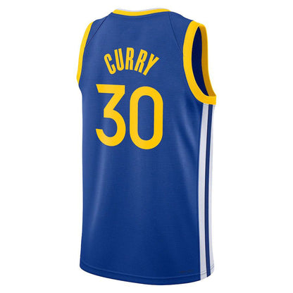 G.State Warriors #30 Stephen Curry Unisex 2022-23 Swingman Jersey Icon Edition Royal Stitched American Basketball Jersey - Main View
