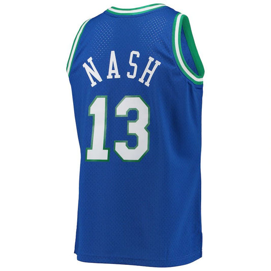 D.Mavericks #13 Steve Nash Mitchell & Ness Hardwood Classics Swingman Jersey Blue Stitched American Basketball Jersey - Main View