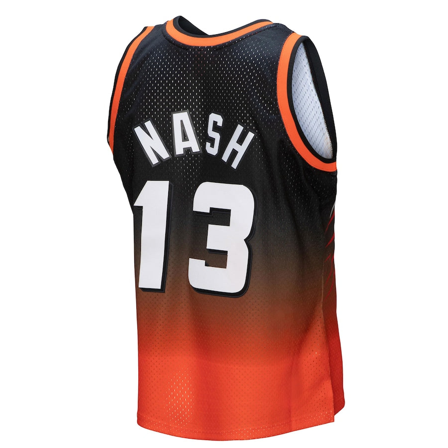 P.Suns #13 Steve Nash Mitchell & Ness 1996-97 Hardwood Classics Fadeaway Swingman Player Jersey Orange-Black Stitched American Basketball Jersey - Main View