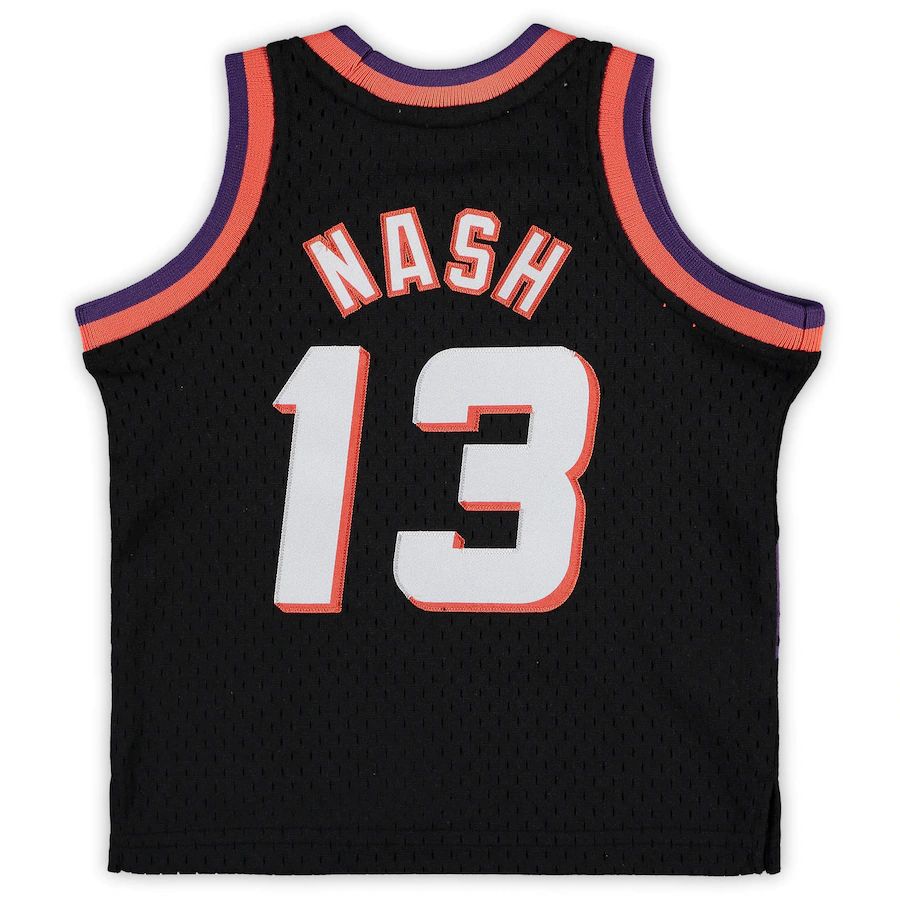 P.Suns #13 Steve Nash Mitchell & Ness Infant 1996-97 Hardwood Classics Retired Player Jersey Black Stitched American Basketball Jersey - Main View