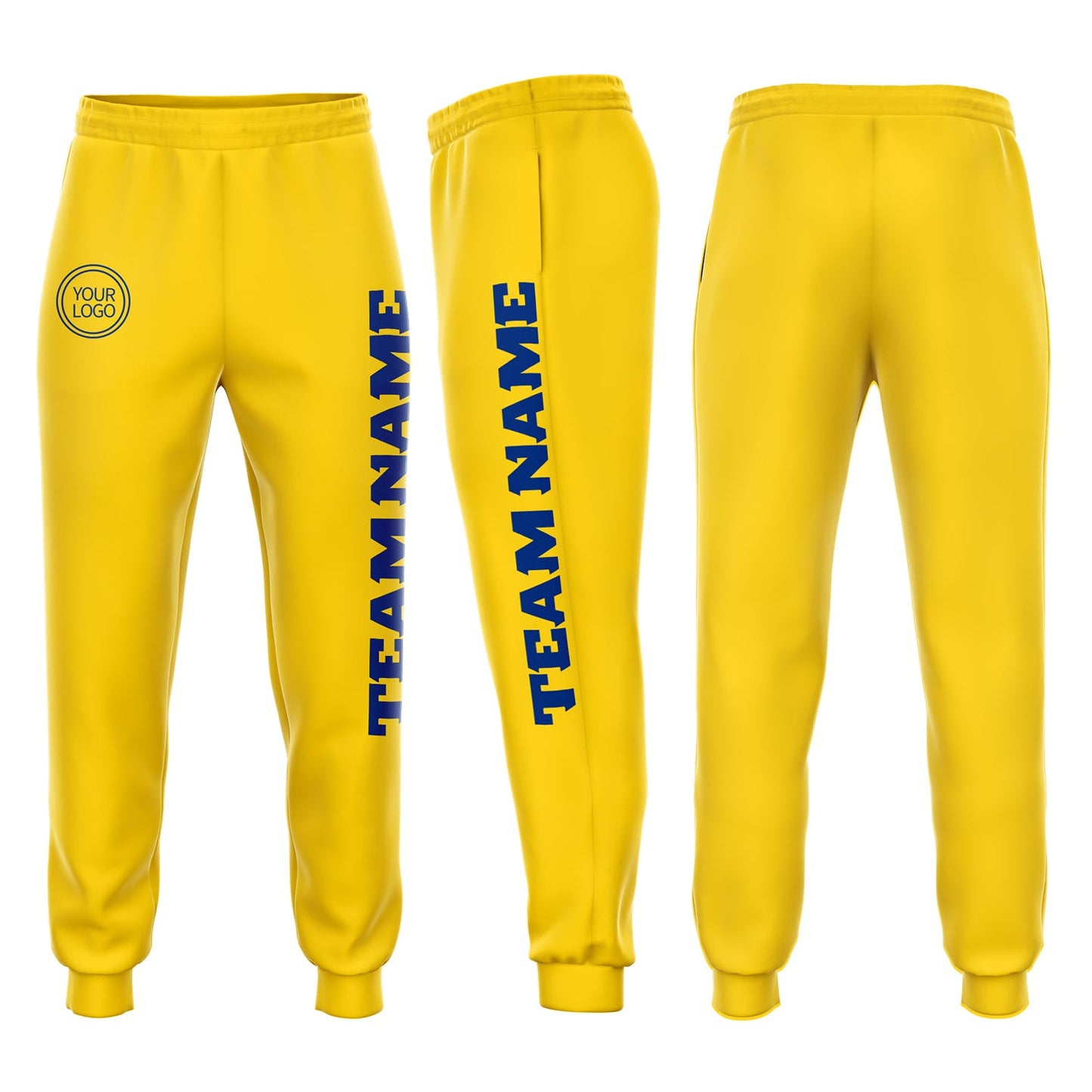 Custom Gold Royal Fleece Jogger Sweatpants - Main View