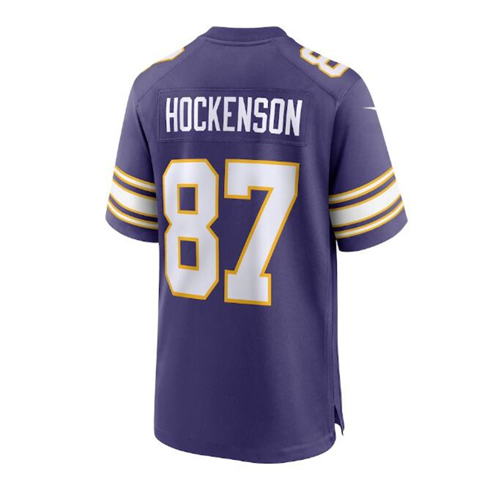MN.Vikings #87 T.J. Hockenson Classic Player Game Jersey - Purple Stitched American Football Jerseys - Main View