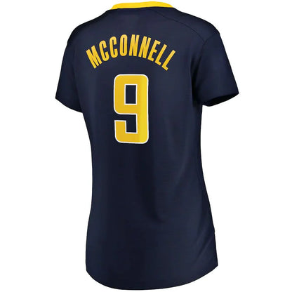 IN.Pacers #9 T.J. McConnell Fanatics Branded Women's Fast Break Player Replica Jersey Navy Icon Edition Stitched American Basketball Jersey - Main View