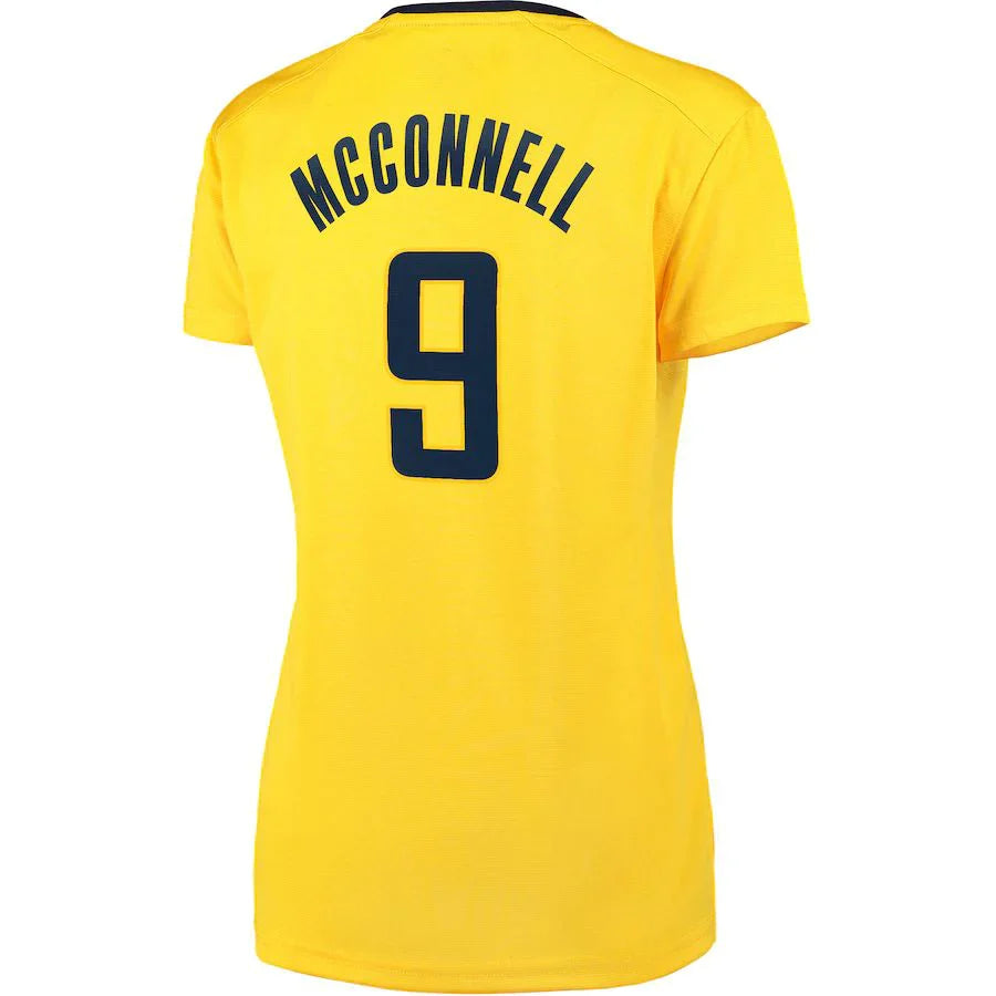 IN.Pacers #9 T.J. McConnell Fanatics Branded Women's Fast Break Player Replica Jersey Statement Edition Gold Stitched American Basketball Jersey - Main View
