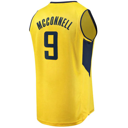 IN.Pacers #9 T.J. McConnell Fanatics Branded Youth Fast Break Replica Player Jersey Statement Edition Gold Stitched American Basketball Jersey - Main View