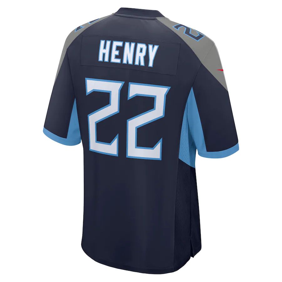 T.Titans #22 Derrick Henry Navy Player Game Jersey Stitched American Football Jerseys - Main View