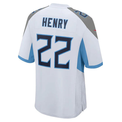 T.Titans #22 Derrick Henry White Player Game Jersey Stitched American Football Jerseys - Main View