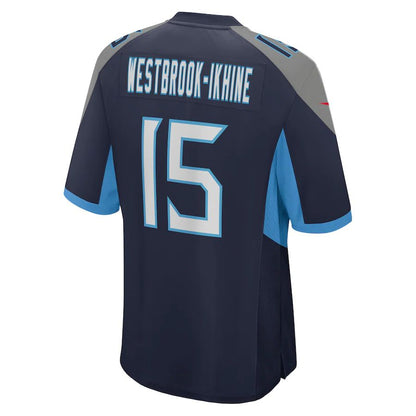 T.Titans #15 Nick Westbrook-Ikhine Navy Game Player Jersey Stitched American Football Jerseys - Main View