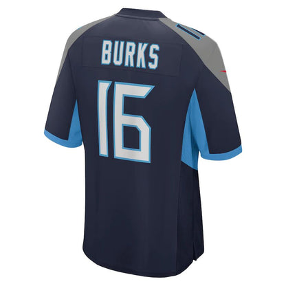 T.Titans #16 Treylon Burks Navy 2022 Draft First Round Pick Game Jersey Stitched American Football Jerseys - Main View