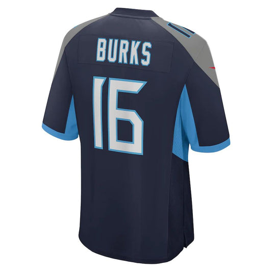 T.Titans #16 Treylon Burks Navy 2022 Draft First Round Pick Game Jersey Stitched American Football Jerseys - Main View