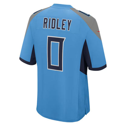 T.Titans #0 Calvin Ridley Light Blue Team Game Stitched American Football Jersey - Main View