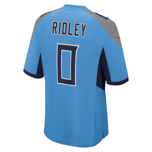 T.Titans #0 Calvin Ridley Light Blue Team Game Stitched American Football Jersey - Main View