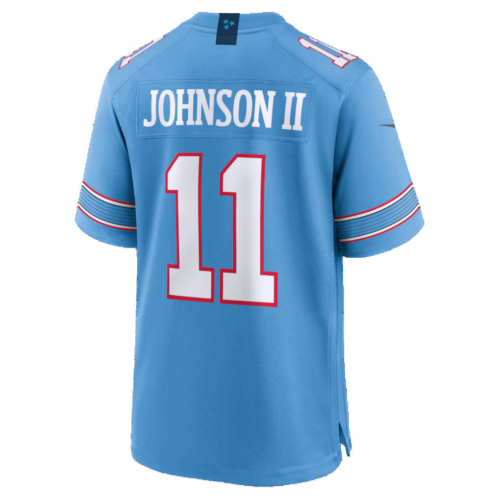 T.Titans #11 Jermaine Johnson II Light Blue Team Game Stitched American Football Jersey - Main View