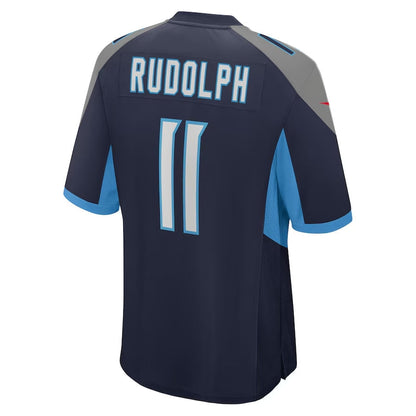 T.Titans #11 Mason Rudolph Navy Game Stitched American Football Jerseys - Main View