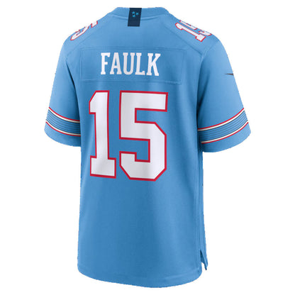 T.Titans #15 Keldric Faulk Light Blue Team Game Stitched American Football Jersey - Main View