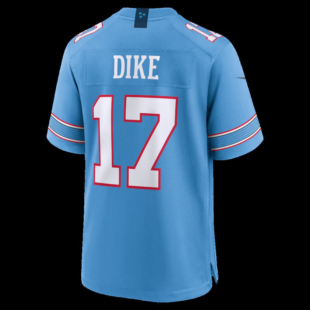 T.Titans #17 Chimere Dike Light Blue Team Game Stitched American Football Jersey - Main View