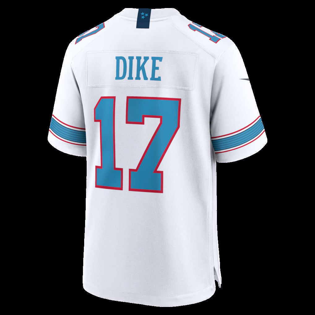 T.Titans #17 Chimere Dike White Game Stitched American Football Jersey - Main View