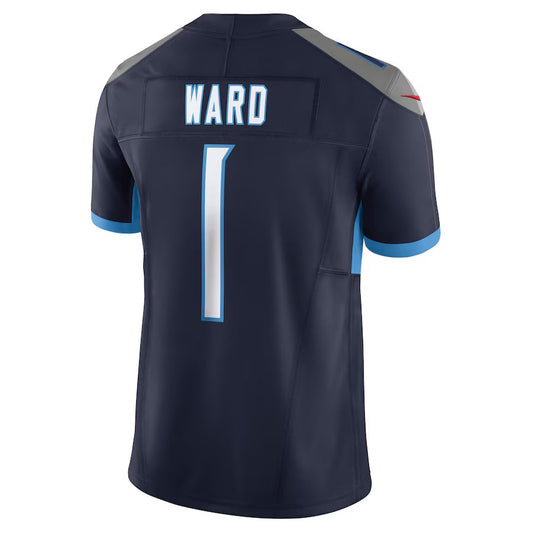 T.Titans #1 Cameron Ward Navy Alternate Limited Stitched American Football Jersey - Main View