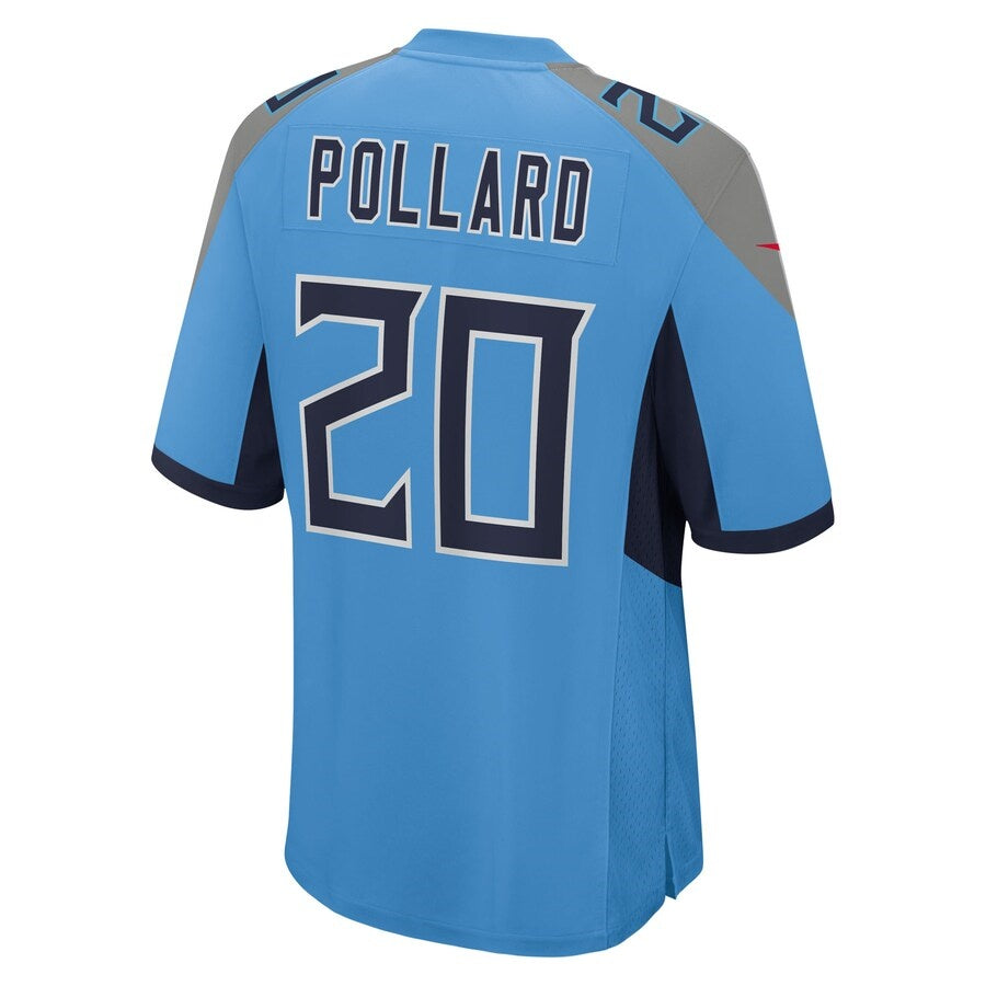 T.Titans #20 Tony Pollard Light Blue Team Game Stitched American Football Jersey - Main View