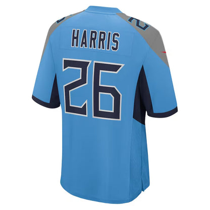 T.Titans #26 Marcus Harris Light Blue Team Game Stitched American Football Jersey - Main View