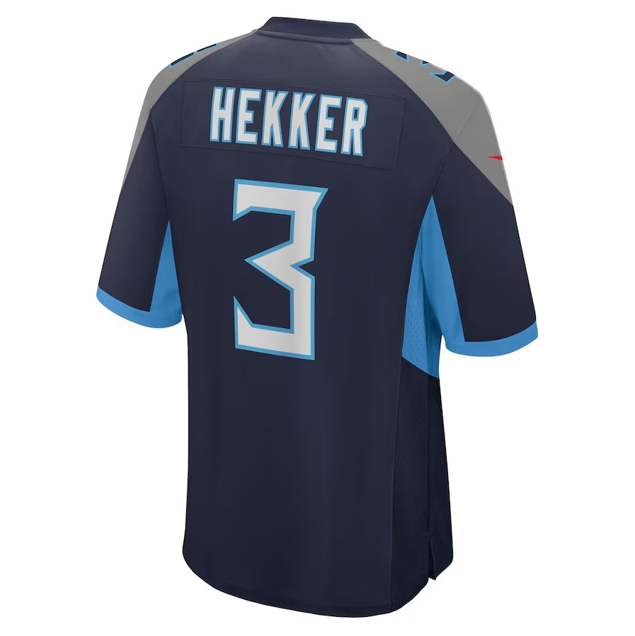 T.Titans #3 Johnny Hekker Navy Team Game Stitched American Football Jerseys - Main View