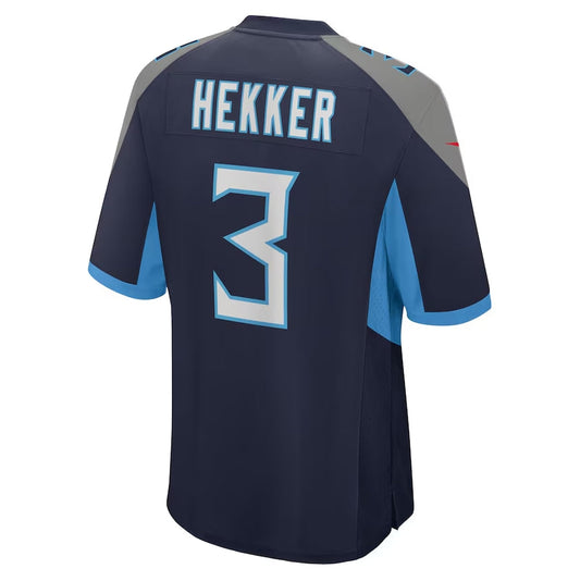 T.Titans #3 Johnny Hekker Navy Team Game Stitched American Football Jerseys - Main View