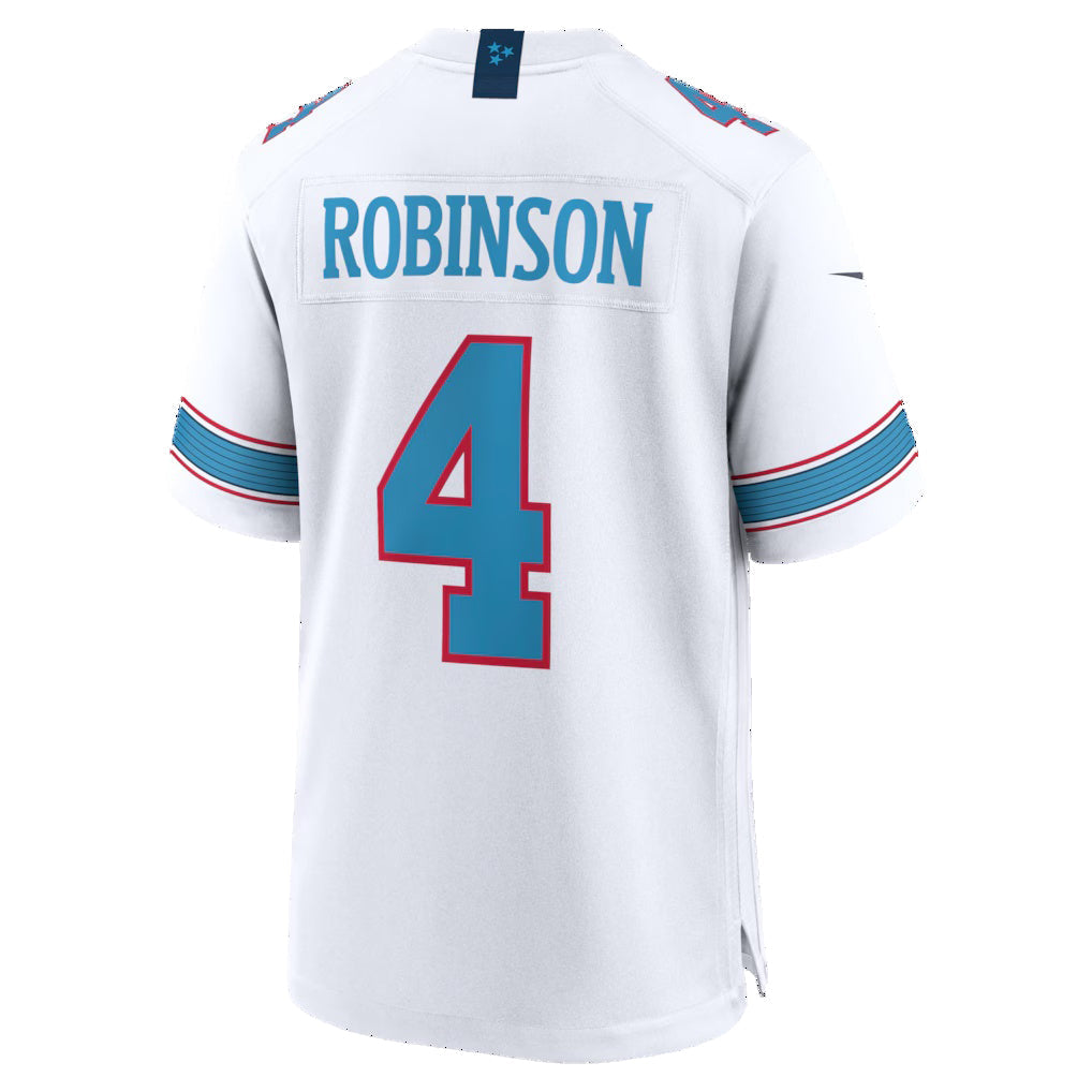 T.Titans #4 Wan'Dale Robinson White Game Stitched American Football Jersey - Main View