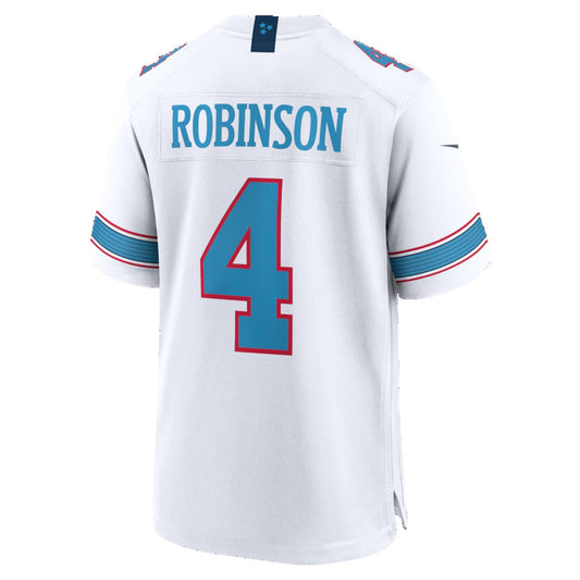 T.Titans #4 Wan'Dale Robinson White Game Stitched American Football Jersey - Main View
