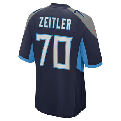T.Titans #70 Kevin Zeitler Navy Team Game Stitched American Football Jersey - Main View