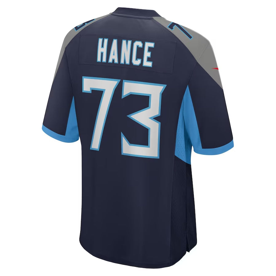 T.Titans #73 Blake Hance Navy Team Game Stitched American Football Jersey - Main View