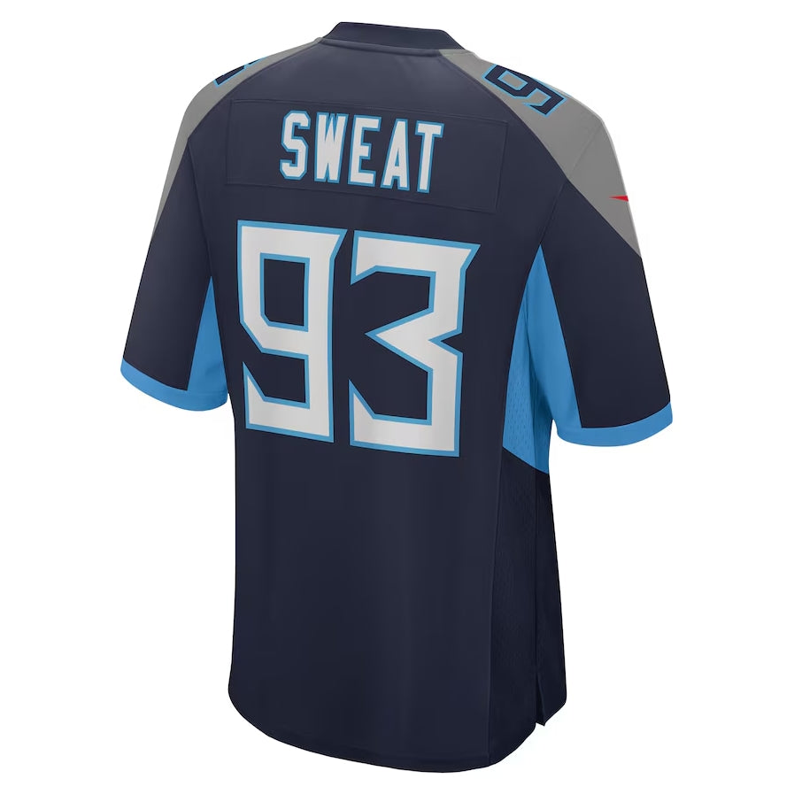 T.Titans #93 T'Vondre Sweat Navy Team Game Stitched American Football Jerseys - Main View