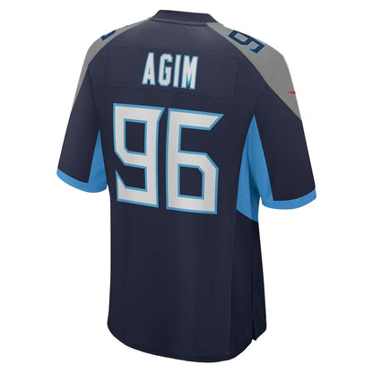 T.Titans #96 McTelvin Agim Navy Team Game Stitched American Football Jersey - Main View