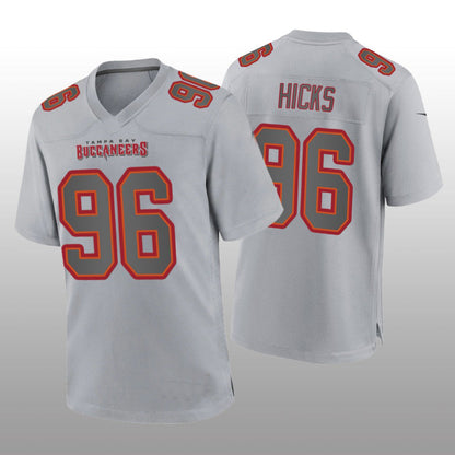 TB.Buccaneers #96 Akiem Hicks Gray Atmosphere Game Jersey Stitched American Football Jerseys - Main View