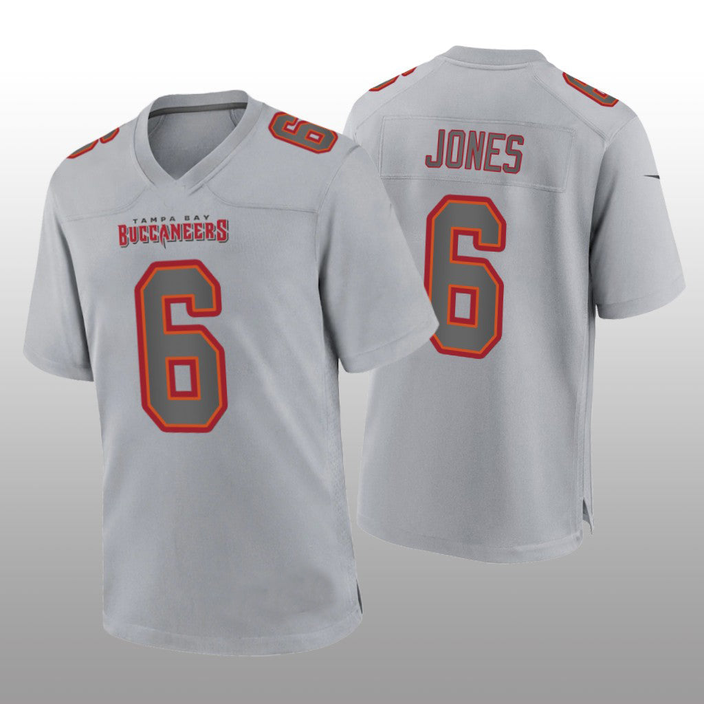 TB.Buccaneers #6 Julio Jones Gray Game Atmosphere Jersey Stitched American Football Jerseys - Main View