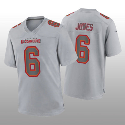 TB.Buccaneers #6 Julio Jones Gray Game Atmosphere Jersey Stitched American Football Jerseys - Main View