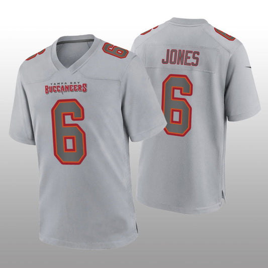 TB.Buccaneers #6 Julio Jones Gray Game Atmosphere Jersey Stitched American Football Jerseys - Main View