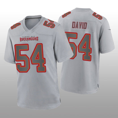 TB.Buccaneers #54 Lavonte David Gray Atmosphere Game Jersey Stitched American Football Jerseys - Main View