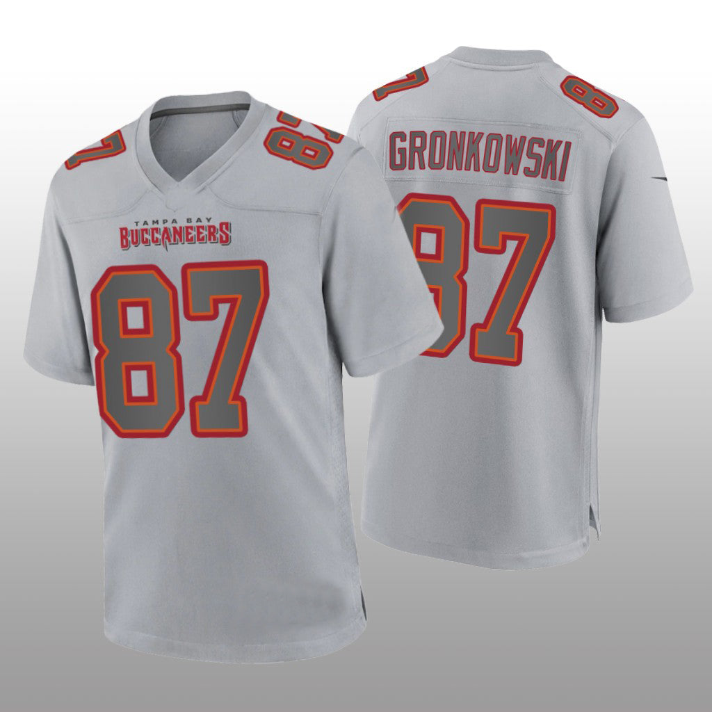 TB.Buccaneers #87 Rob Gronkowski Gray Atmosphere Game Retired Player Jersey Stitched American Football Jerseys - Main View