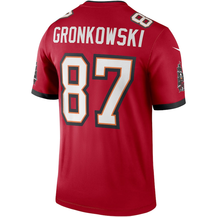 TB.Buccaneers #87 Rob Gronkowski Red Game Jersey Stitched American Football Jerseys - Main View