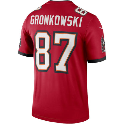 TB.Buccaneers #87 Rob Gronkowski Red Game Jersey Stitched American Football Jerseys - Main View