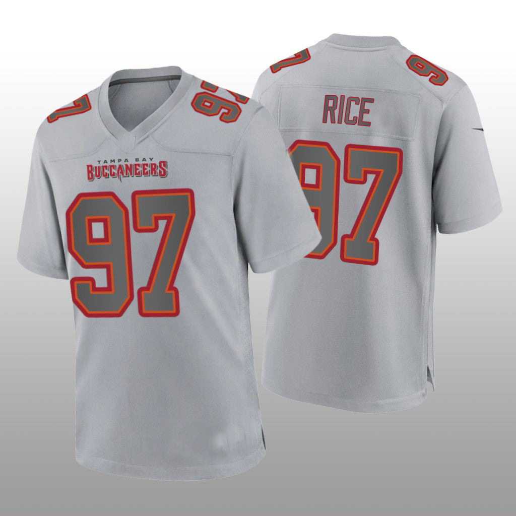 TB.Buccaneers #97 Simeon Rice Gray Atmosphere Game Retired Player Jersey Stitched American Football Jerseys - Main View