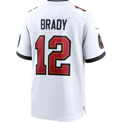 TB.Buccaneers #12 Tom Brady White Game Jersey Stitched American Football Jerseys - Main View