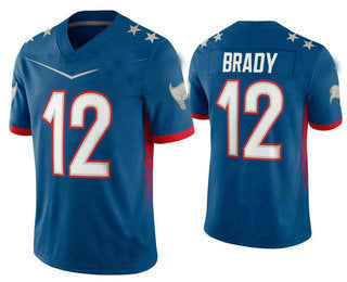 TB.Buccaneers #12 Tom Brady Blue 2022 Pro Bowl Vapor Untouchable Stitched Limited Jersey American Football Jerseys - Main View