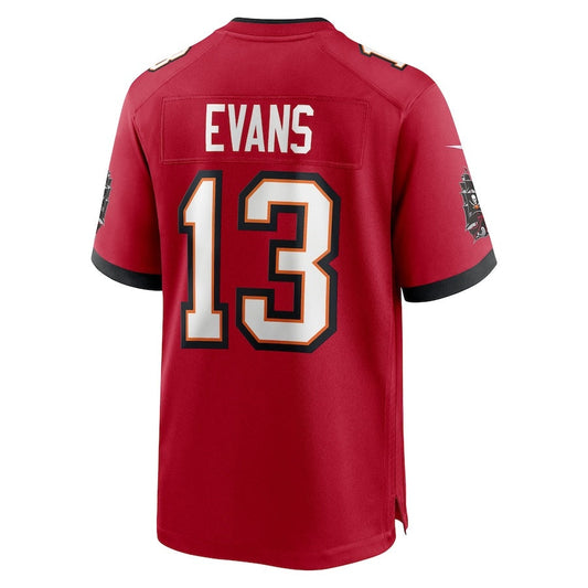 TB.Buccaneers #13 Mike Evans Red 50th Anniversary Game Stitched American Football Jerseys - Main View